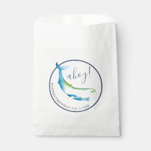Verjaardag Zakjes Cute Watercolor Walvis