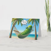 Verjaardag zal augurk in een hangmat kaart (Voorkant)