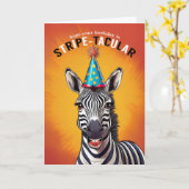 Verjaardag Zebra voor een STRIPEtacular Kaart (Gele Bloem)