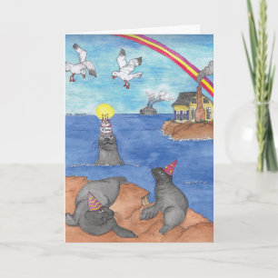 VERJAARDAG - zeehonden Kaart