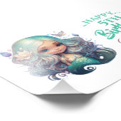 VERJAARDAG Zeemeermin Foto Afdruk (Hoek)