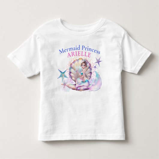 Verjaardag Zeemeermin Prinses Onder De Zee Kinder Shirts (Voorkant)