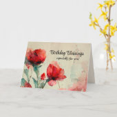 Verjaardag Zegeningen Bijbelvers Gebed Christelijk Kaart (Gele Bloem)