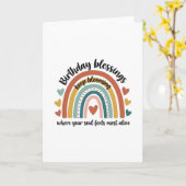 Verjaardag zegeningen - blijf bloeien ontwerp kaart (Gele Bloem)