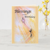 Verjaardag Zegeningen, Religieus Kaart (Gele Bloem)