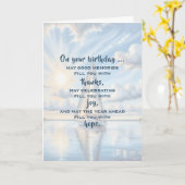 Verjaardag zeilboot met zonsopgang kaart (Gele Bloem)