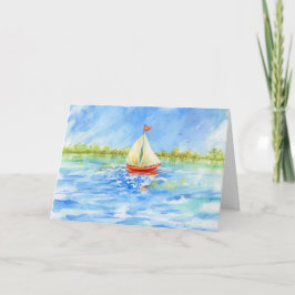 Verjaardag Zeilboot Reflecties Ontspan Geniet van Kaart