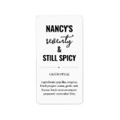 Verjaardag Zelfgemaakte Spice Blend Jar Favor Labe Etiket (Voorkant)