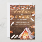 Verjaardag zijn S'mores Fun Campfire Autumn Party Kaart (Voorkant)