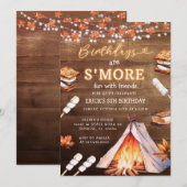 Verjaardag zijn S'mores Fun Campfire Autumn Party Kaart (Voorkant / Achterkant)