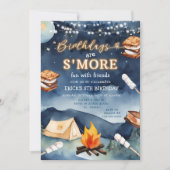 Verjaardag zijn S'mores Fun Night Campfire Tent Pa Kaart (Voorkant)