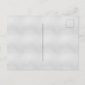 Verjaardag zilver blauwe bloemen script save the d aankondigingskaart (Achterkant)