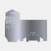 Verjaardag zilveren diamanten bedankdoosjes (Uitgevouwen)