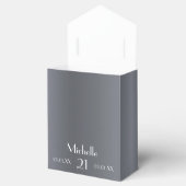 Verjaardag zilveren diamanten bedankdoosjes (Geopend)