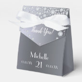 Verjaardag zilveren diamanten bedankdoosjes (Voorkant Zijde)
