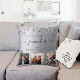 Verjaardag zilveren foto beste vrienden kussen