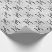 Verjaardag zilveren naam elegant cadeaupapier (Hoek)