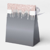 Verjaardag zilverglitter roos goud bedankt bedankdoosjes (Achterkant)