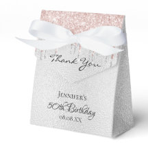 Verjaardag zilverglitter roos goud bedankt voor je