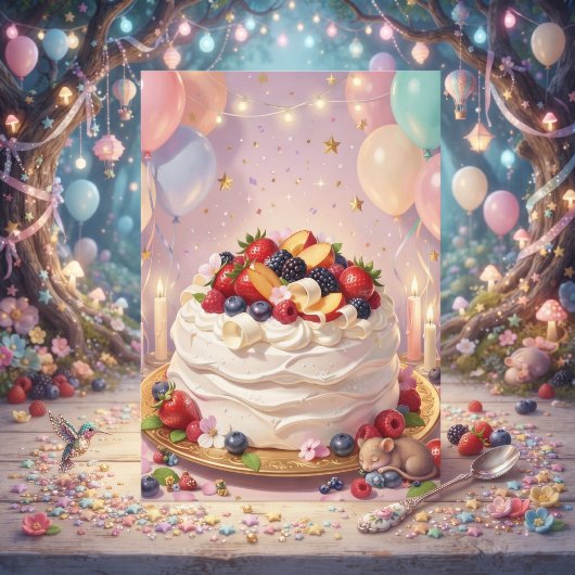 Verjaardag zoet | Pavlova & Bessen Kaart