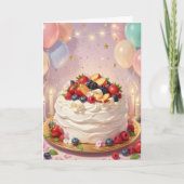 Verjaardag zoet | Pavlova & Bessen Kaart (Voorkant)