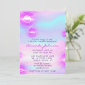 Verjaardag Zoete 16e Holograaf Futuristische Eenho Kaart (Staand voorkant)