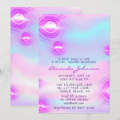 Verjaardag Zoete 16e Holograaf Futuristische Eenho Kaart (Voorkant / Achterkant)