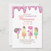 Verjaardag Zoete Ijsjes Waterverf Stijl Kaart (Voorkant)