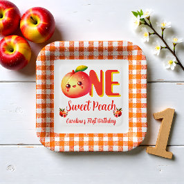 Verjaardag Zoete Perzik Zomer Papieren Bordje