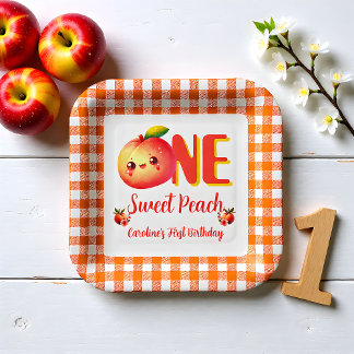 Verjaardag Zoete Perzik Zomer Papieren Bordje