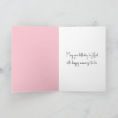 Verjaardag Zomer Roze Kosmos Tuin Kaart (Binnen)