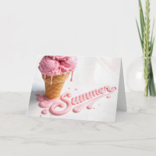 Verjaardag Zomer Smeltende IJshoorn Kaart