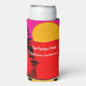 Verjaardag Zomer Strand Retro Poster Seltzer Blikjeskoeler (Seltzer Voorkant)