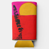 Verjaardag Zomer Strand Retro Poster Seltzer Blikjeskoeler (Achterkant)