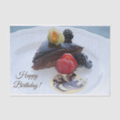 Verjaardag Zondige Chocolade Cake Tissuepapier (Voorkant)