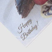 Verjaardag Zondige Chocolade Cake Tissuepapier (Detail)