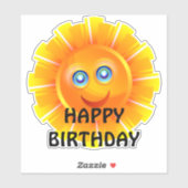 VERJAARDAG: Zonne verjaardagssticker Sticker (Vel)