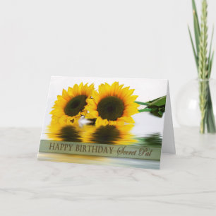 VERJAARDAG - ZONNEBLOEMEN - SECRET PAL KAART