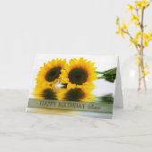 VERJAARDAG - ZONNEBLOEMEN - ZUSTER KAART (Gele Bloem)