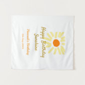 Verjaardag zonneschijn geel oranje verjaardag boh wandkleed (Voorkant (horizontaal))