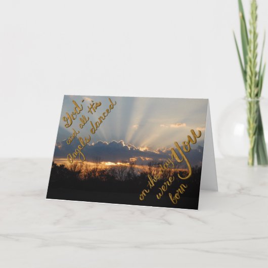 Verjaardag zonsopgang kaart (Voorkant)