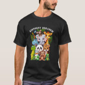 Verjaardag Zoo Crew Schattigee wilde Safari Zoo Di T-shirt (Voorkant)