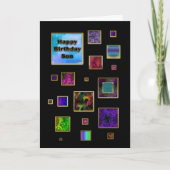 VERJAARDAG - ZOON - ABSTRACT KAART (Voorkant)