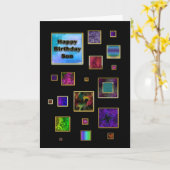 VERJAARDAG - ZOON - ABSTRACT KAART (Gele Bloem)