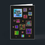 VERJAARDAG - ZOON - ABSTRACT KAART<br><div class="desc">EEN VERJAARDAG KAART VOOR DEZE BIJZONDERE ZOON</div>