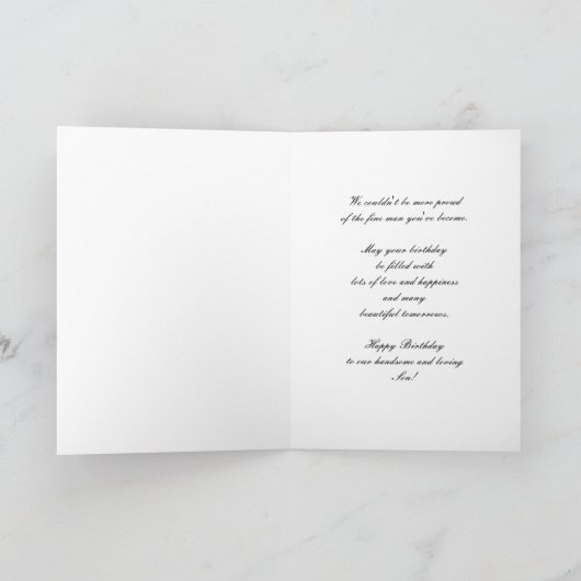 Verjaardag - Zoon - Natuur Kaart (Binnen)