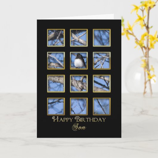 Verjaardag - Zoon - Natuur Kaart (Gele Bloem)