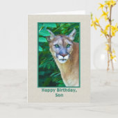 Verjaardag, Zoon, Poema in het Oerwoud Kaart (Gele Bloem)
