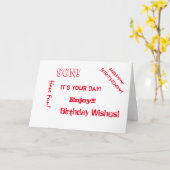 Verjaardag, zoon, woorden voor een vader. kaart (Gele Bloem)