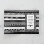 Verjaardag, ZUS, zwart/wit print lagen Kaart (Binnen)